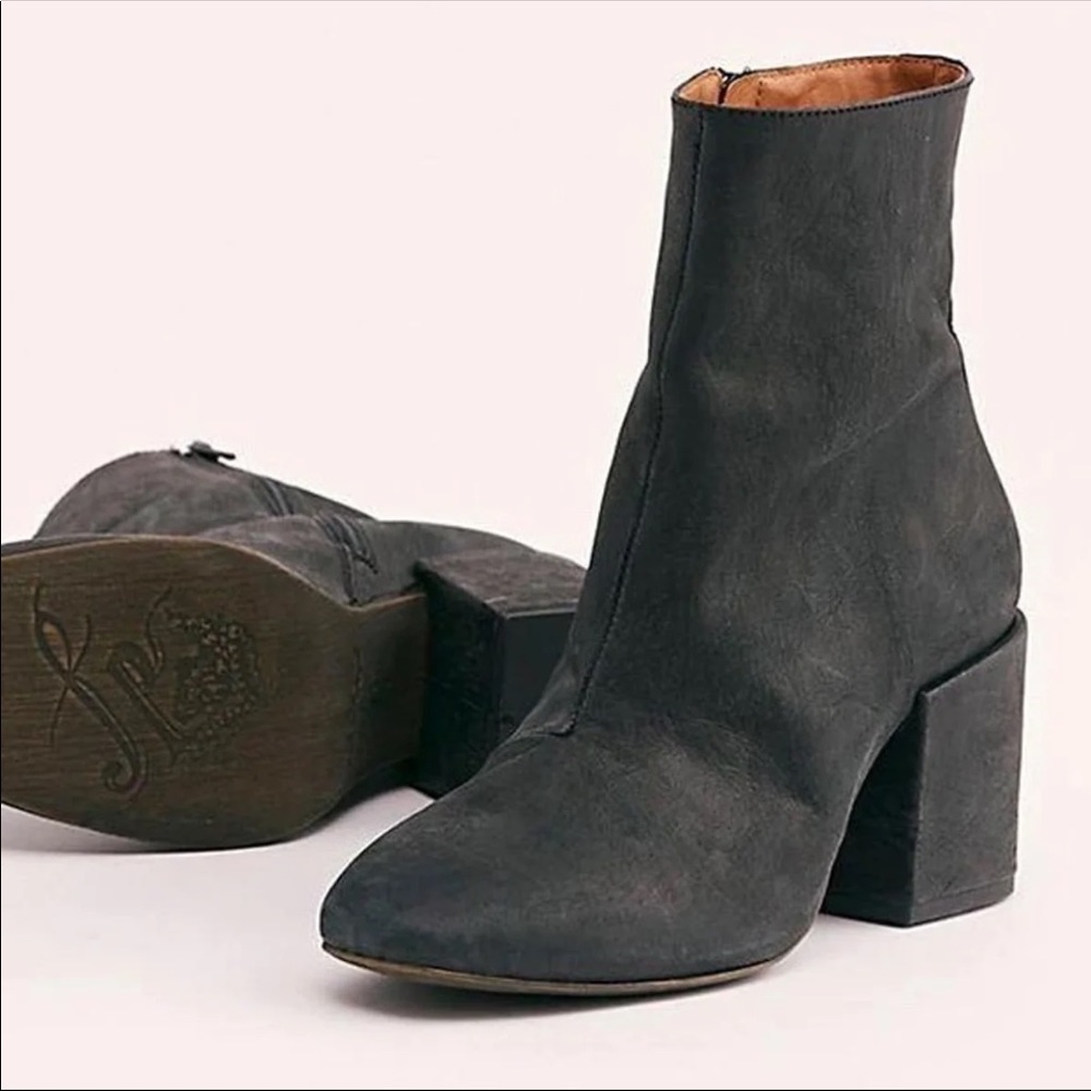 Free People Nicola Heel Black Ankle Boot